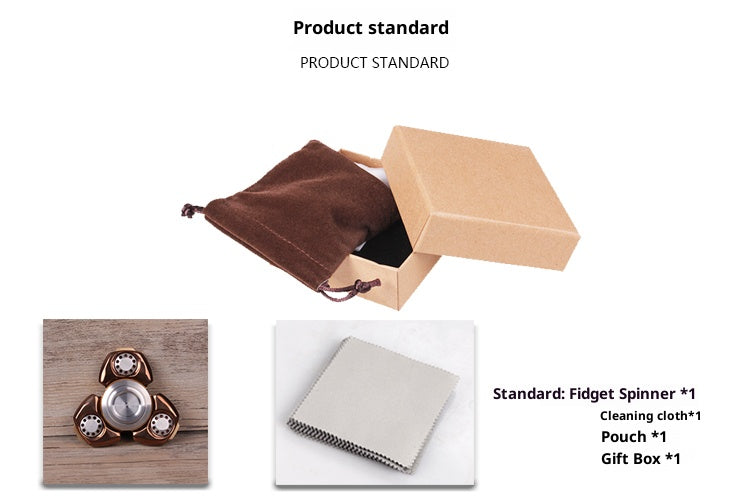 004 Premium Metal Fidget Spinner with Gift Box - High-End EDC Toy & Perfect Present