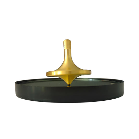 Brass Gyroscope High-Quality Precision Stress Relief Toy - Spins Over 12 Minutes, Includes Mirror Base & Storage Pouch