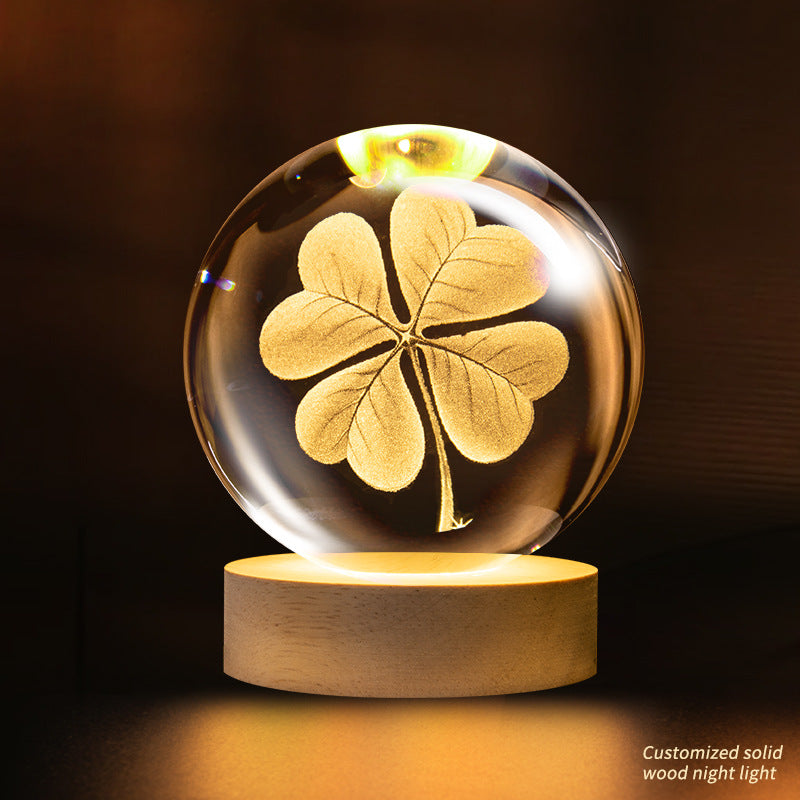 Support customization Crystal Ball Planet Shape Night Lamp for Bedside Table & Desktop Decorative Lighting Gift Souvenir