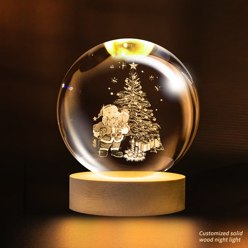 Support customization Crystal Ball Planet Shape Night Lamp for Bedside Table & Desktop Decorative Lighting Gift Souvenir