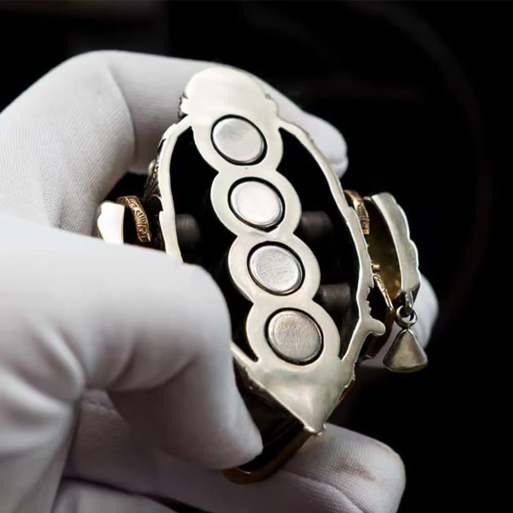 002 Stress Relief Metal Mechanical Skull Toy