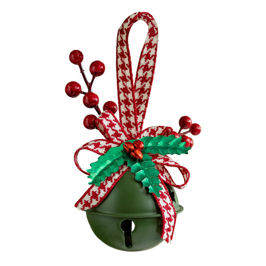 Christmas Bow Bells Ornament - Tree Wind Chime Hanging Decor for Holiday Window Display