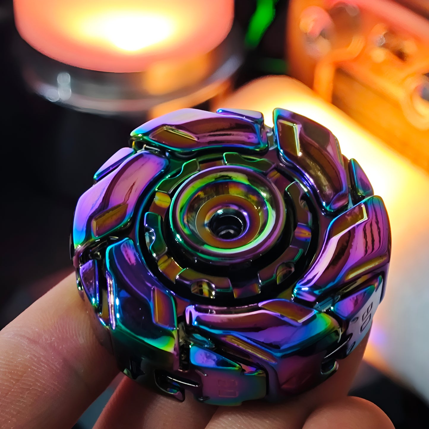 001 Furious 08 Rotating Armor Metal Fidget Spinner EDC Toy – Premium Stress Relief Gadget with Precision Mechanical Design