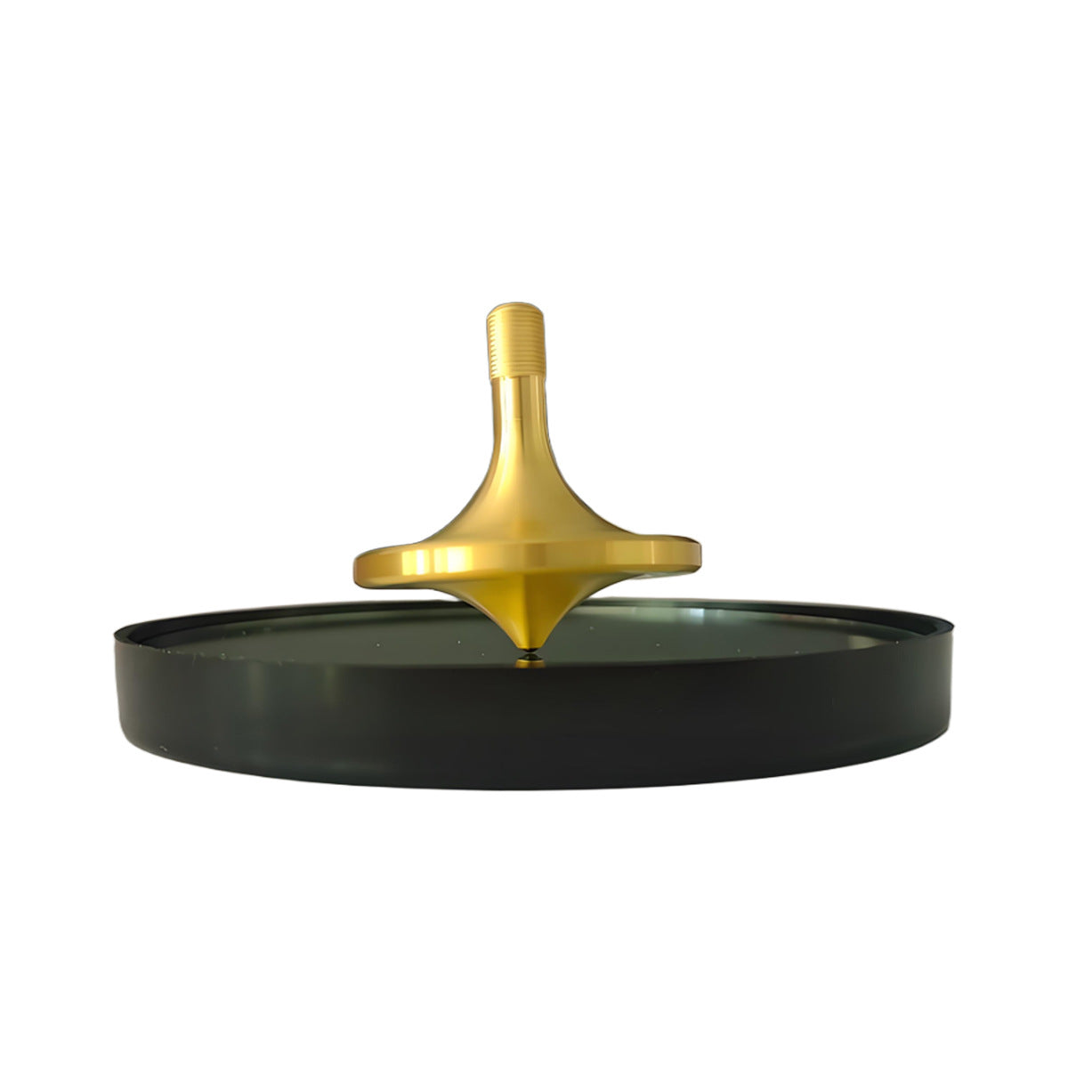 Brass Gyroscope High-Quality Precision Stress Relief Toy - Spins Over 12 Minutes, Includes Mirror Base & Storage Pouch