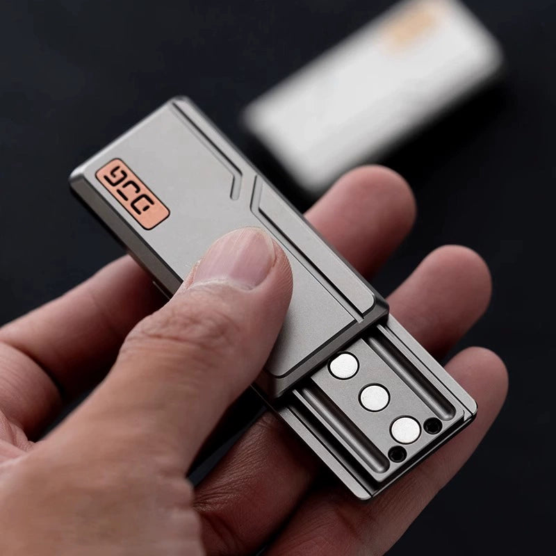 001 Smart EDC Tuning Fork: Ultra-Thin 2-Layer Magnetic Slider Stress Relief EDC Toy