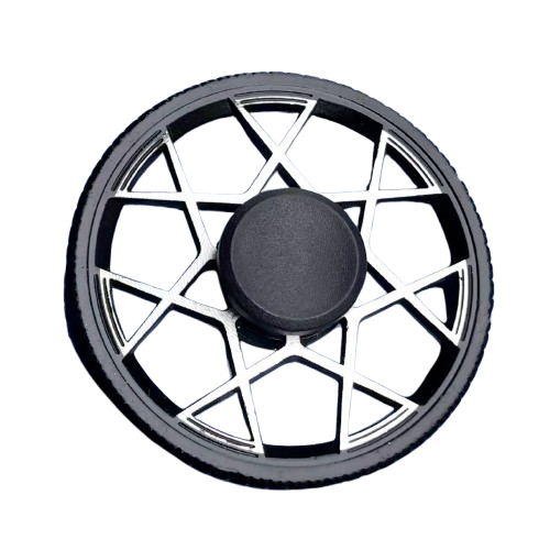 Premium Wheel-Series Fidget Spinner - Metallic Rim with Smooth Plastic Grip