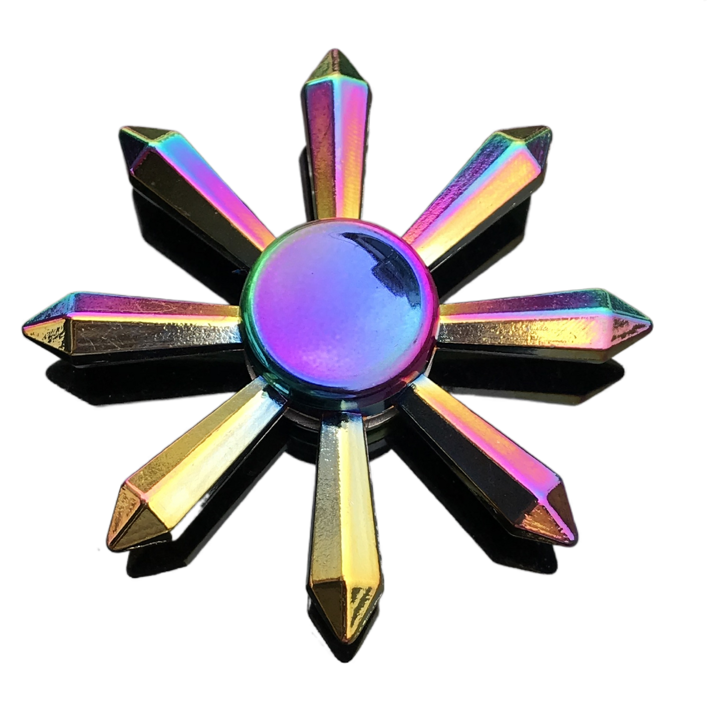 Iridescent Jewelry Fidget Spinner - Metallic Floral Design