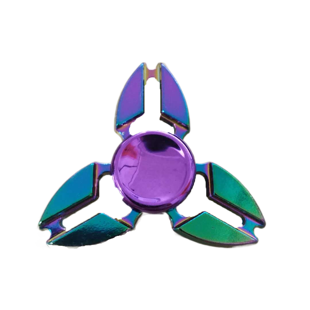 Oceanic Rainbow Fidget Spinner Collection - Metallic Sea Creatures with Smooth Grip Center