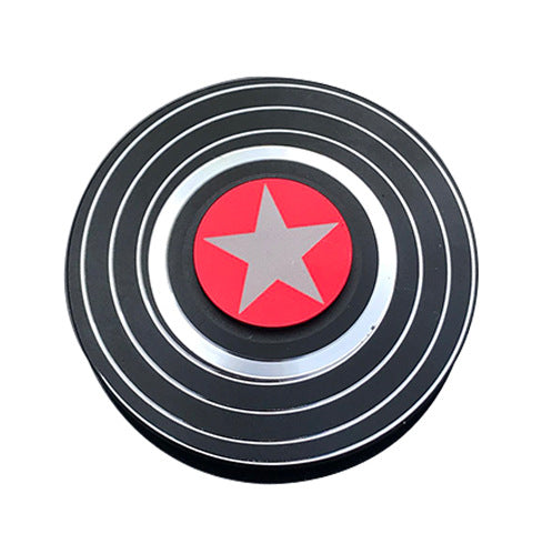 Classic Star & Rings Fidget Spinner - Red Blue Themed Metal Alloy Desktop Focus Toy