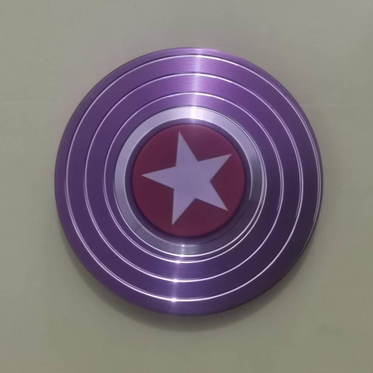 Classic Star & Rings Fidget Spinner - Red Blue Themed Metal Alloy Desktop Focus Toy