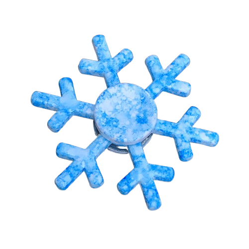 Frostfire Snowflake Fidget Spinner - Icy Metal & Smooth Grip for Stress Relief