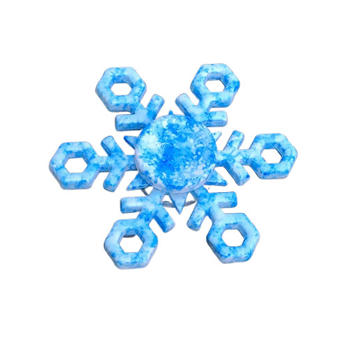Frostfire Snowflake Fidget Spinner - Icy Metal & Smooth Grip for Stress Relief