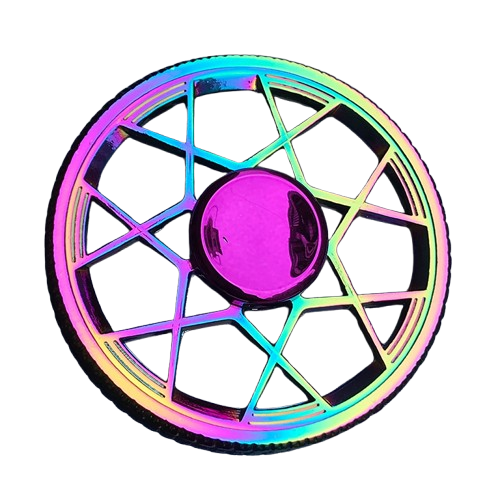 Premium Wheel-Series Fidget Spinner - Metallic Rim with Smooth Plastic Grip