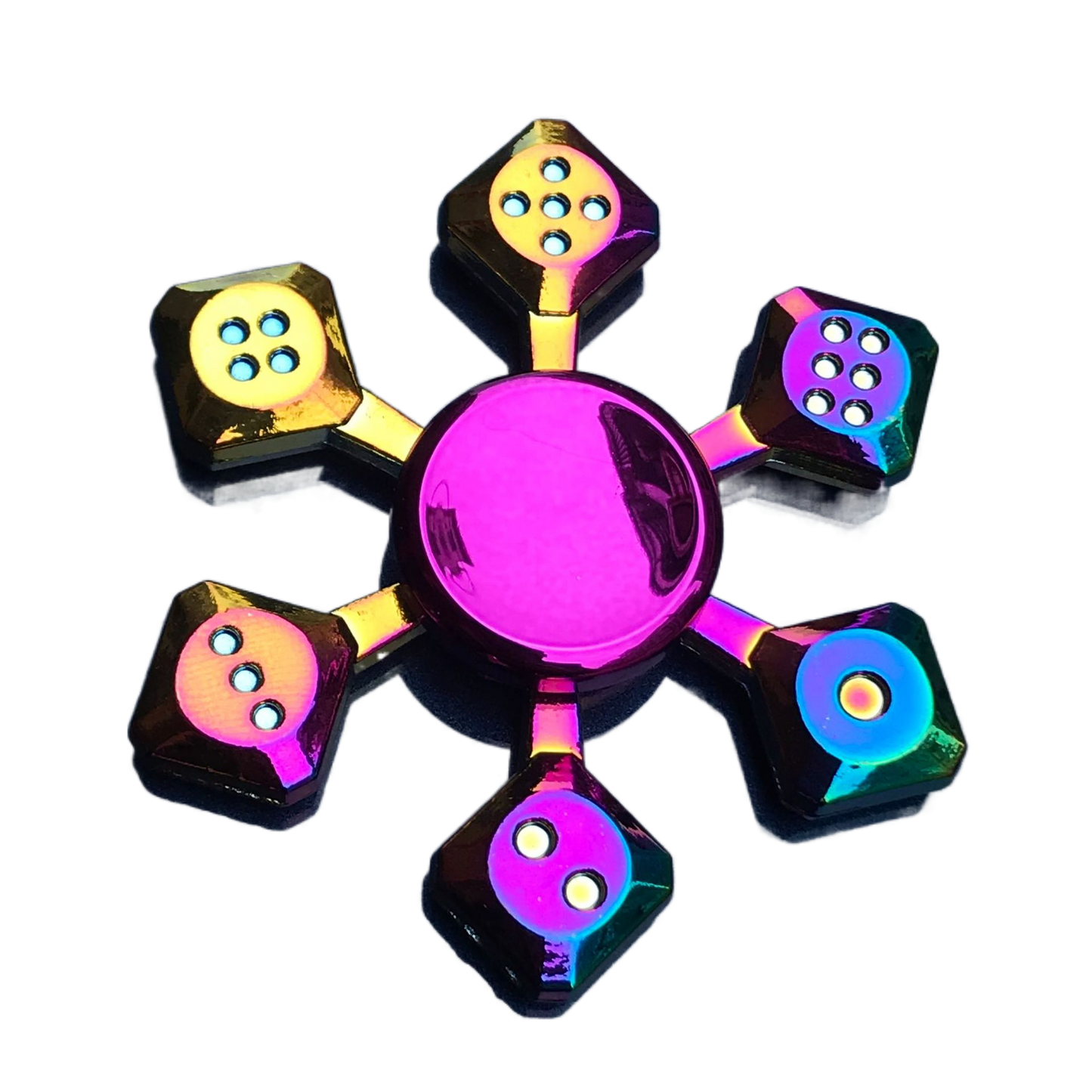 Poker & Dice Fidget Spinner - Metallic Gaming Theme