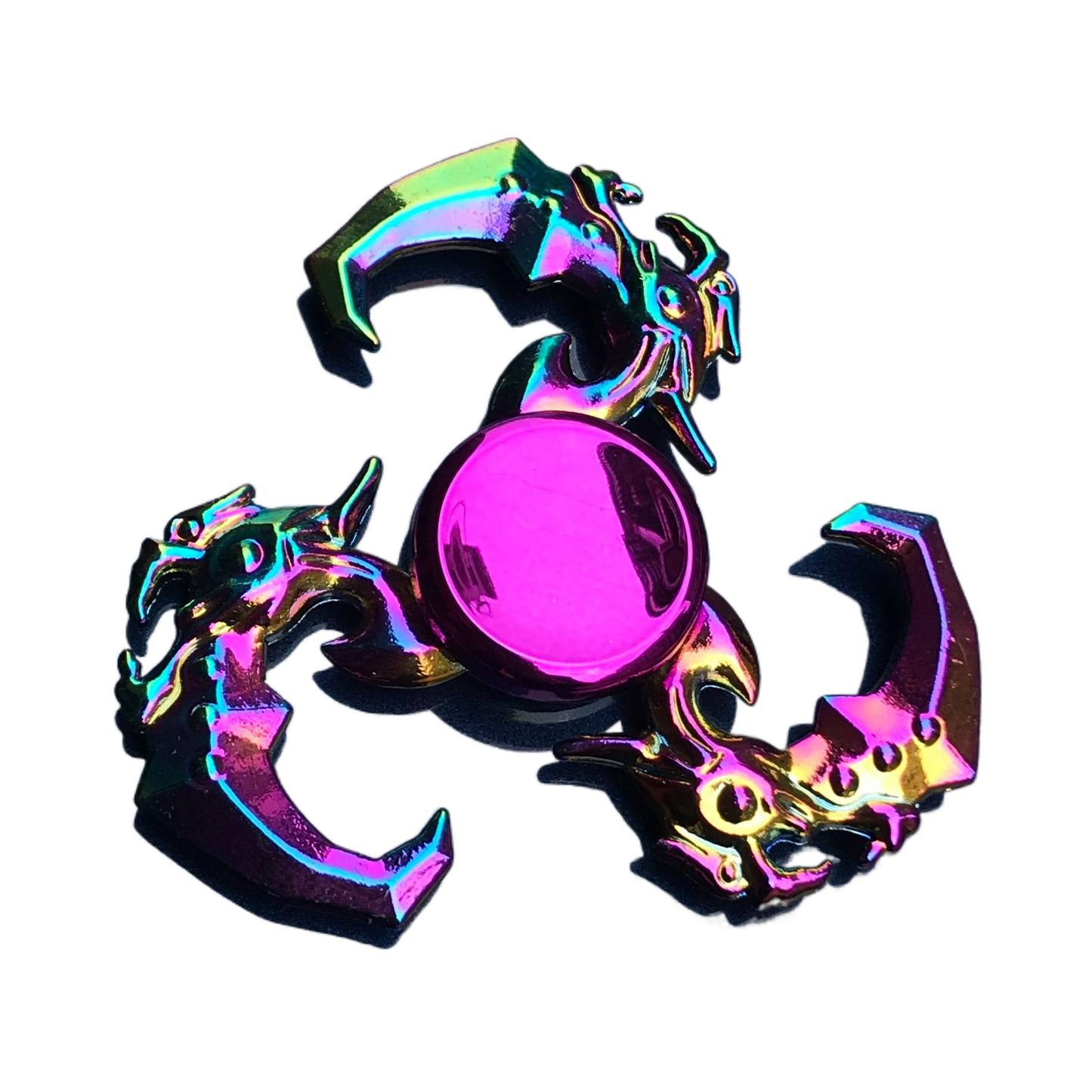 Tactical Rainbow Metal Fidget Spinner - Weapon Style with Smooth Grip