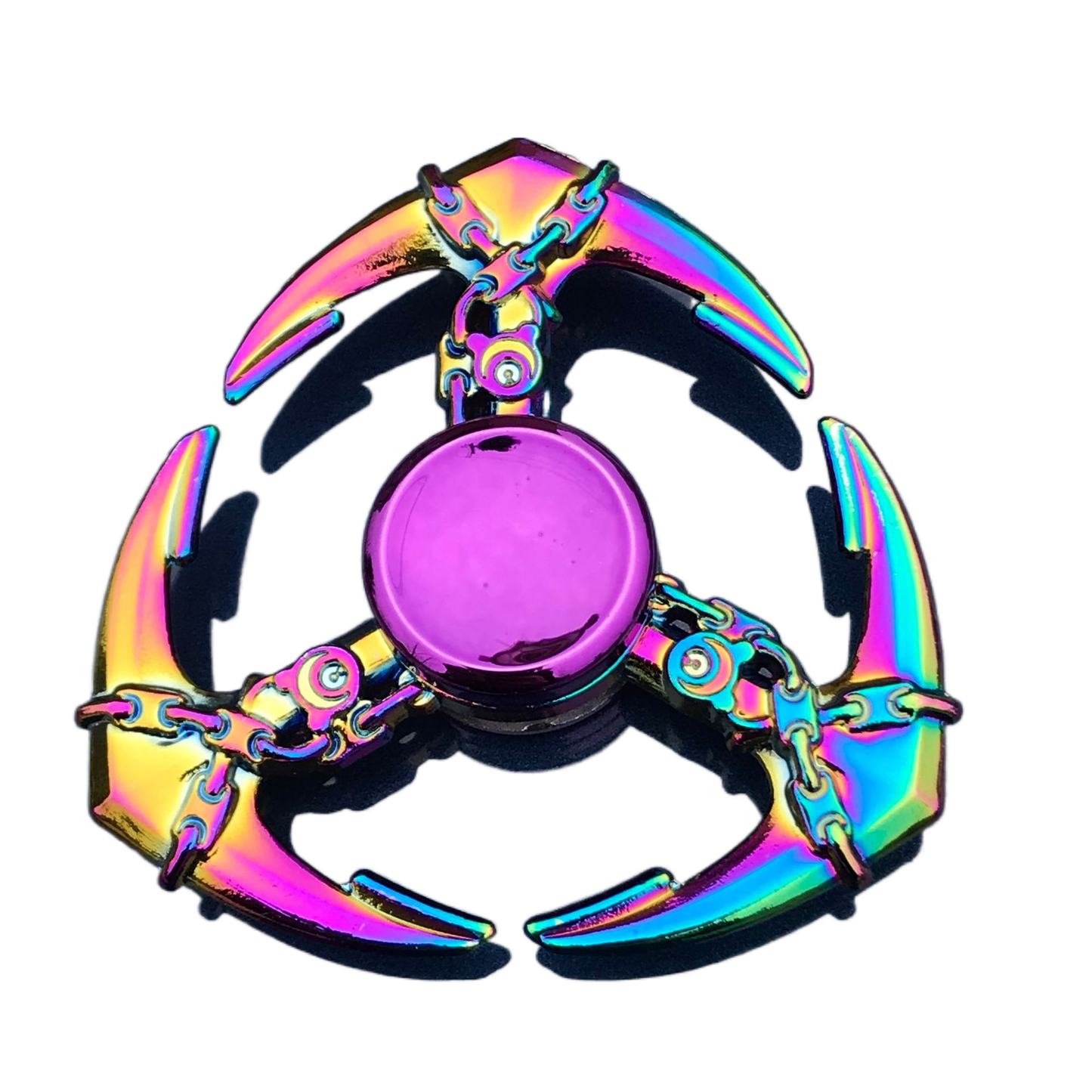 Oceanic Rainbow Fidget Spinner Collection - Metallic Sea Creatures with Smooth Grip Center